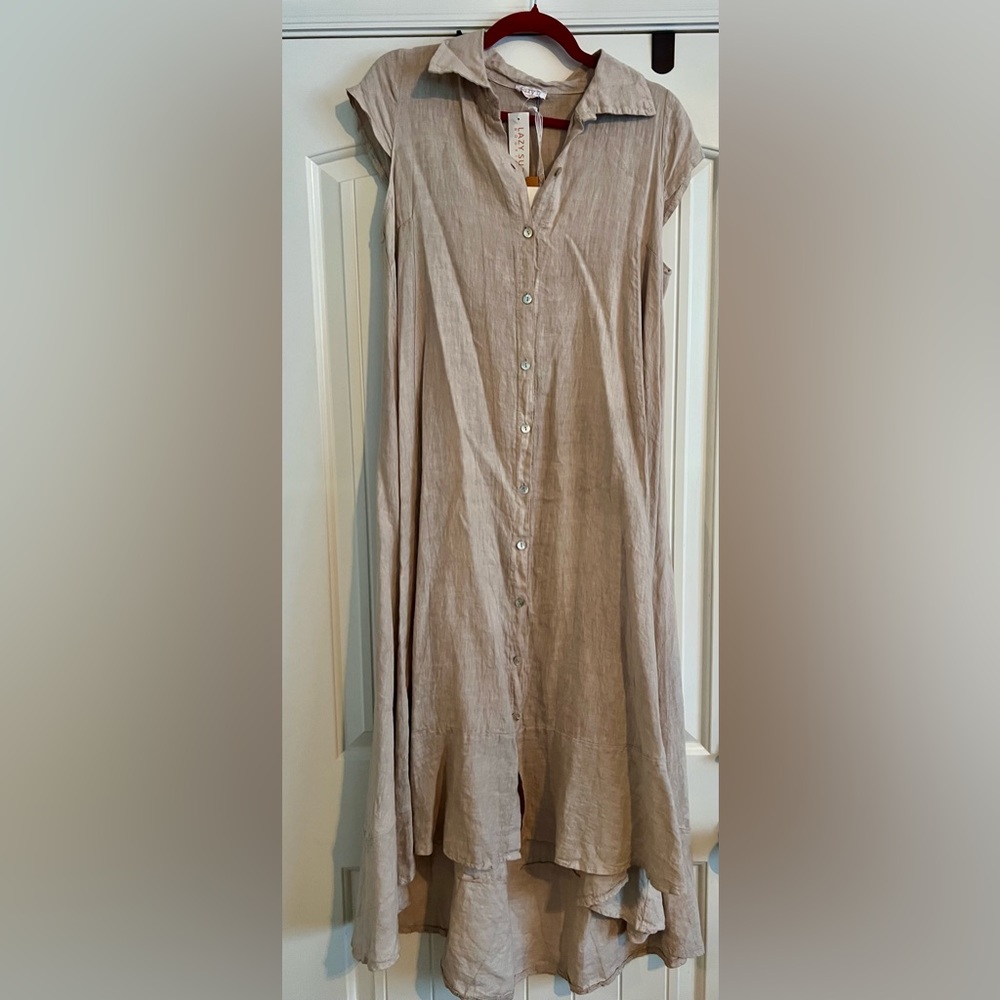 High Low Suzy D Linen Dress
